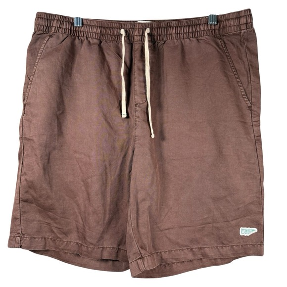 Wellen Other - Wellen Cotton Linen Easy Short Men XL Brown Huckberry Outdoor Casual Lightweight